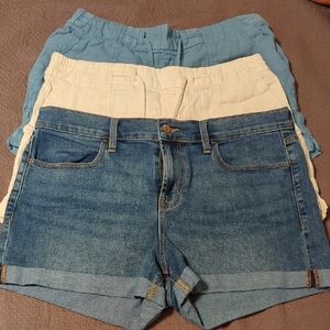 Old Navy Linen/Denim Shorts Bundle